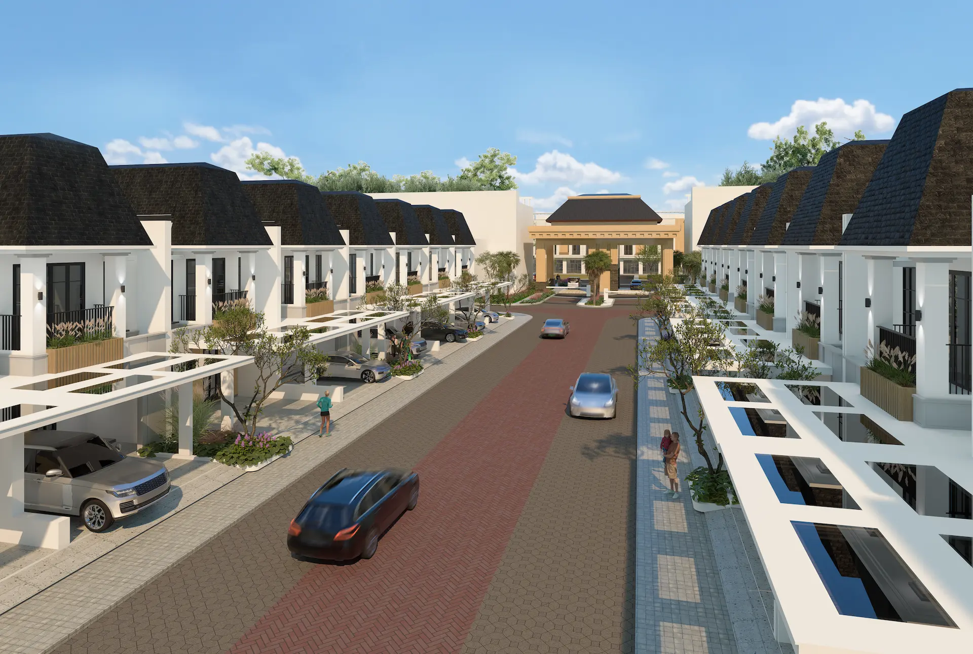 Row jalan utama Cluster ROMA