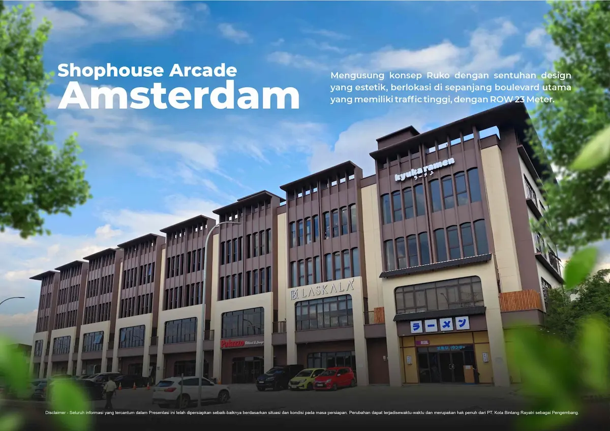 Ruko Amsterdam - Ruko komersial strategis untuk investasi bisnis
